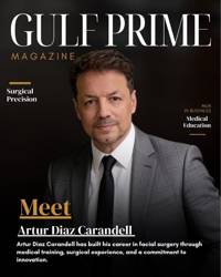 Gulf Prime Magazine cover featuring Dr. Artur Díaz Carandell